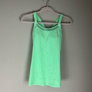 Lululemon Mint Green Crossed Back Tank Top